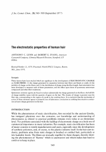 The electrostatic properties of human hair