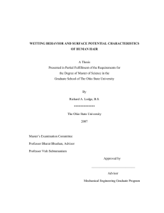 Wetting Behavior and Surface Potential Characteristics of Human Hair