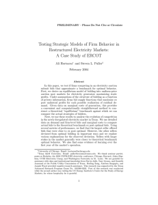 Testing Strategic Models of Firm Behavior in Restructured Electricity