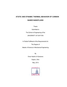 STATIC AND DYNAMIC THERMAL BEHAVIOR OF CARBON