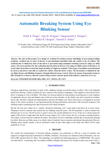 Automatic Breaking System Using Eye Blinking Sensor