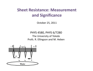 Sheet Resistance: Measurement and Significance