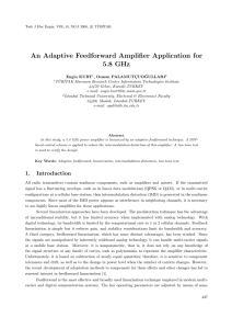 An Adaptive Feedforward Amplifier Application for 5.8 GHz