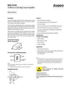 MGA-53543 50 MHz to 6 GHz High Linear Amplifier Data Sheet