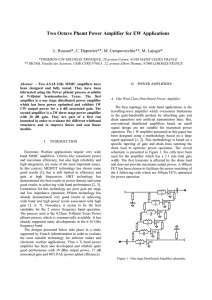 Two Octave Phemt Power Amplifier for EW Applications