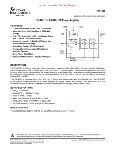 3.3-GHz to 3.8-GHz 1-W Power Amplifier (Rev. C)