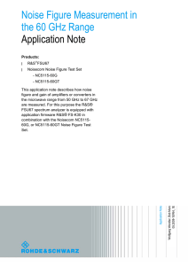 Noise Figure Measurement in the 60 GHz Range Application Note