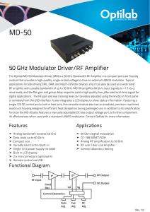 50 GHz Modulator Driver/RF Amplifier