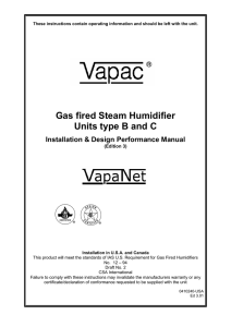 Vapac GF Owners Manual