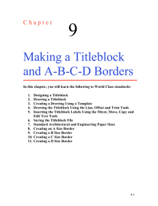 Making a Titleblock and ABCD Borders