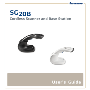 SG20B Cordless Scanner and Bluetooth Base Station User`s Guide