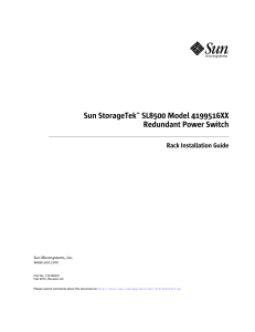 Sun StorageTek™ SL8500 Model 4199516XX Redundant Power