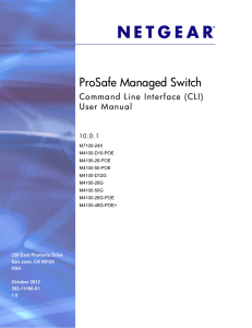 ProSafe Managed Switch Command Line Interface (CLI