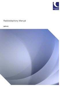 Radiotelephony Manual - Civil Aviation Authority