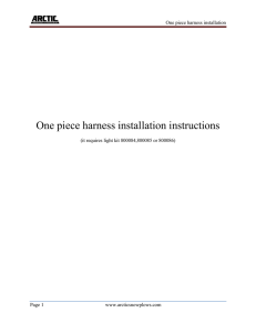 One piece harness installation instructions