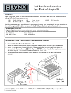 LAK Installation Instructions Lynx Electrical Adapter Kit