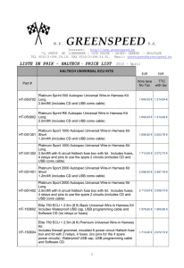 our PRICE LIST