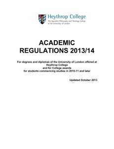 ACADEMIC REGULATIONS 2013/14