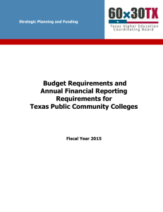 FY 2015 - Texas Higher Education Coordinating Board