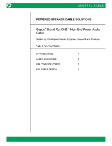 powered speaker cable solutions