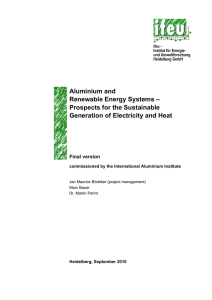 Aluminium and Renewable Energy Systems
