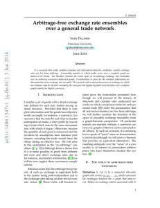 Arbitrage-free exchange rate ensembles over a general trade network