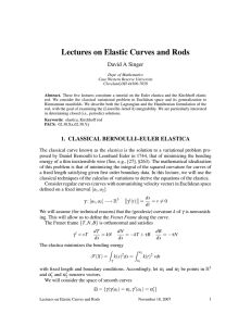 Lectures on Elastic Curves and Rods