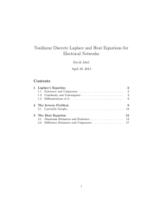 Nonlinear Discrete Laplace and Heat Equations for Electrical