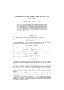 Dispersion For The Schrödinger Equation On Networks.