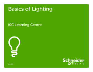 1 Basics of Lighting - the global specialist in energy management