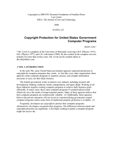 Copyright Protection for United States Government Computer