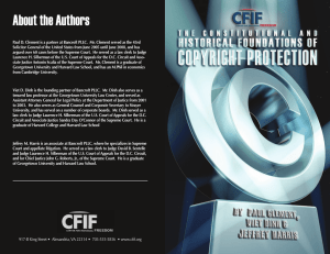 The Constitutional and Historical Foundations of Copyright Protection