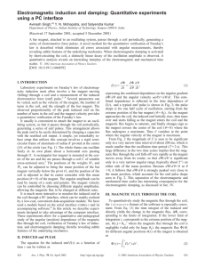 Electromagnetic induction and damping: Quantitative experiments