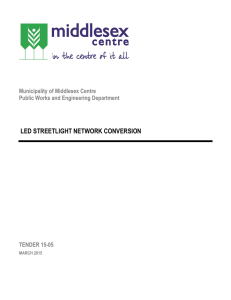 led streetlight network conversion - the Municipality of Middlesex