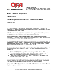Pre-budget Submission to Standing Committee on Finance and