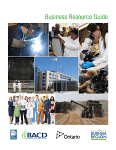 Business Resource Guide - The Township of Uxbridge