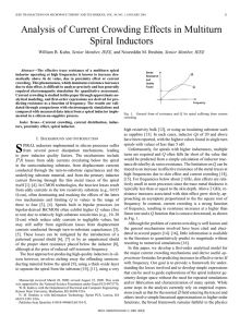 Analysis of current crowding effects in multiturn spiral inductors