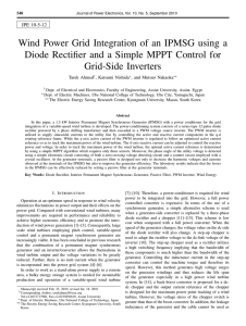 Wind Power Grid Integration of an IPMSG using a Diode Rectifier