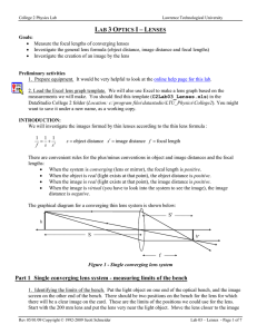 LAB 3 OPTICS I LENSES - Lawrence Technological University