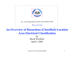 An Overview of Hazardous (Classified) Location Area Electrical