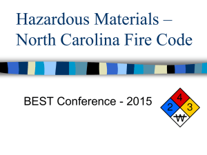 Hazardous Materials NC Fire Code