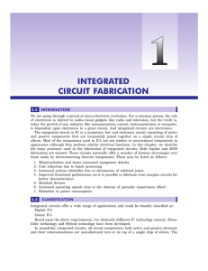 INTEGRATED CIRCUIT FABRICATION