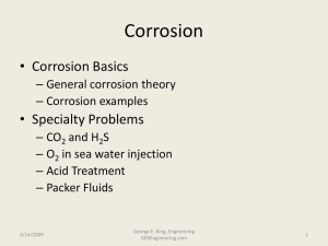 Corrosion Introduction - George E King Petroleum Engineering Oil