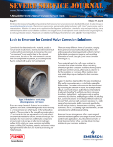 Look to Emerson for Control Valve Corrosion Solutions