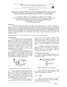 design of spdt switch with transmission line stub