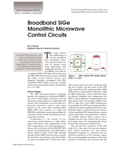 Broadband SiGe Monolithic Microwave Control Circuits