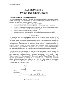 EXPERIMENT 5 Switch Debounce Circuits