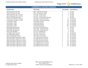 qualifying commercial lighting upgrades list