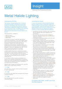 Insight Metal Halide Lighting