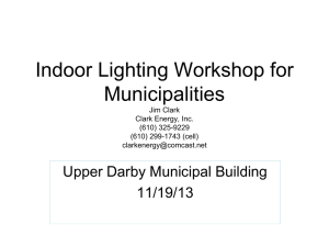 Indoor Lighting Workshop for Municipalities